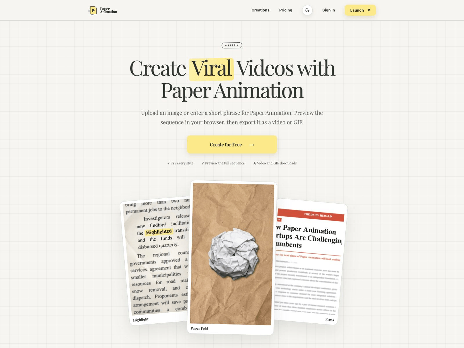 Paper Animation