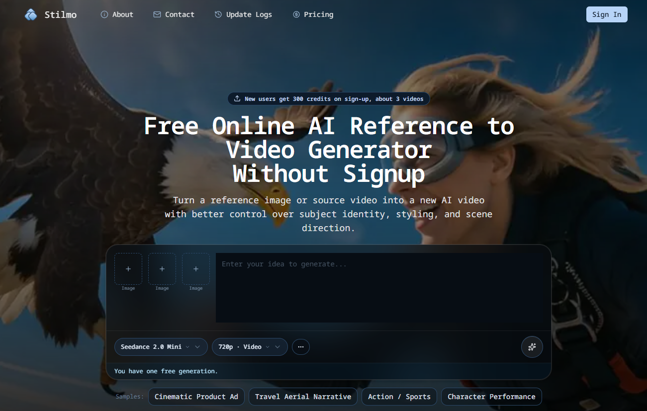 Stilmo | Reference to Video AI Generator