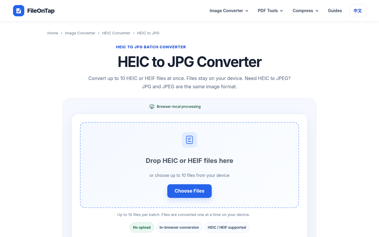 FileOnTap HEIC to PNG Converter